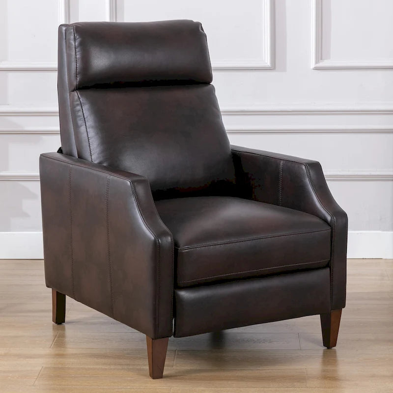 Fauteuil inclinable Brooklyn en similicuir à dossier poussoir de Greyson Living