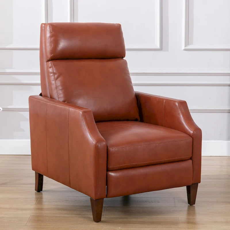 Fauteuil inclinable Brooklyn en similicuir à dossier poussoir de Greyson Living
