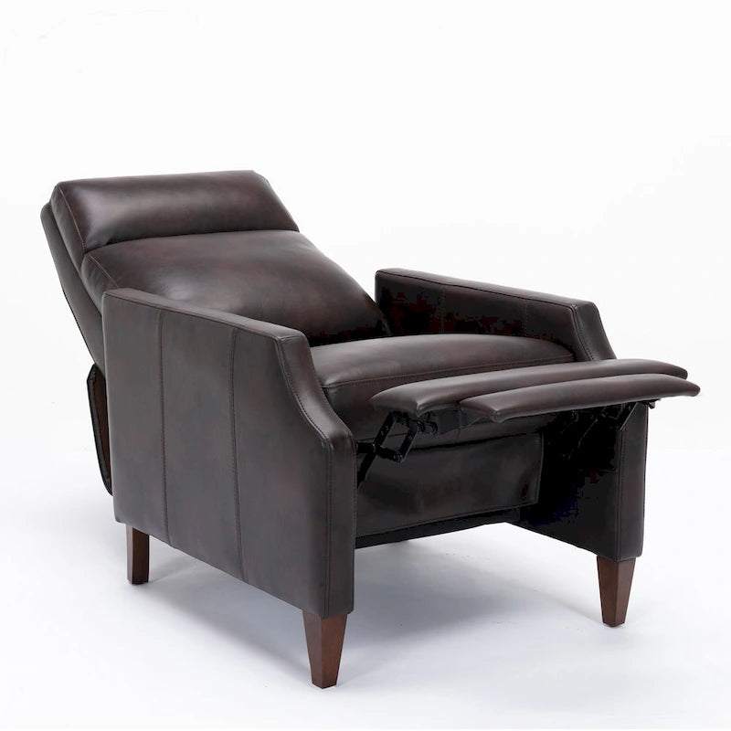 Fauteuil inclinable Brooklyn en similicuir à dossier poussoir de Greyson Living