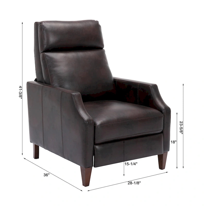 Fauteuil inclinable Brooklyn en similicuir à dossier poussoir de Greyson Living