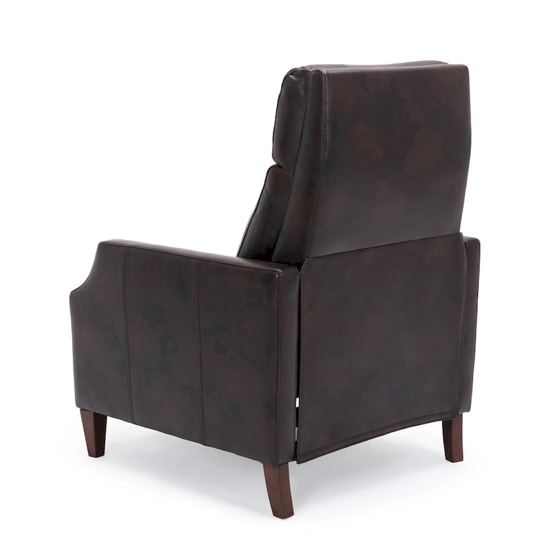 Fauteuil inclinable Brooklyn en similicuir à dossier poussoir de Greyson Living