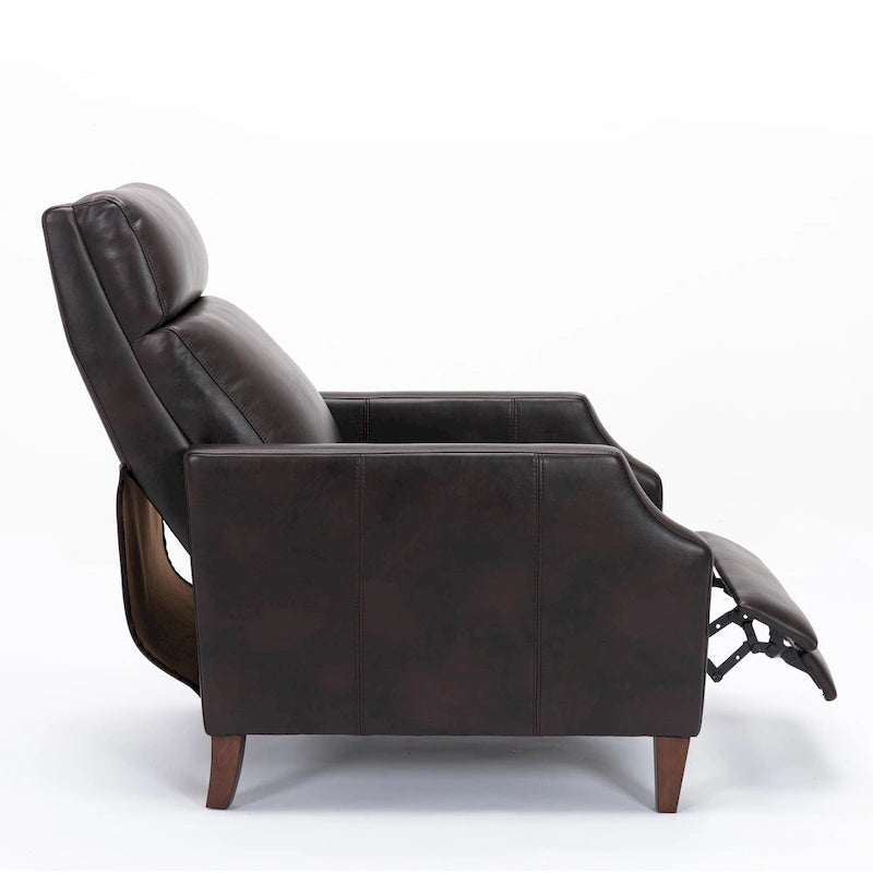 Fauteuil inclinable Brooklyn en similicuir à dossier poussoir de Greyson Living