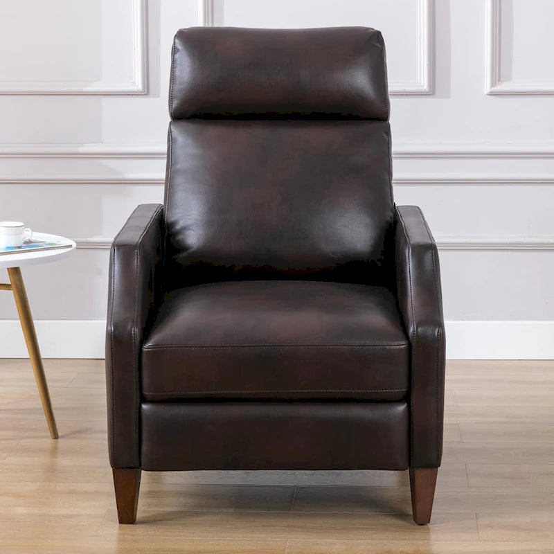 Fauteuil inclinable Brooklyn en similicuir à dossier poussoir de Greyson Living