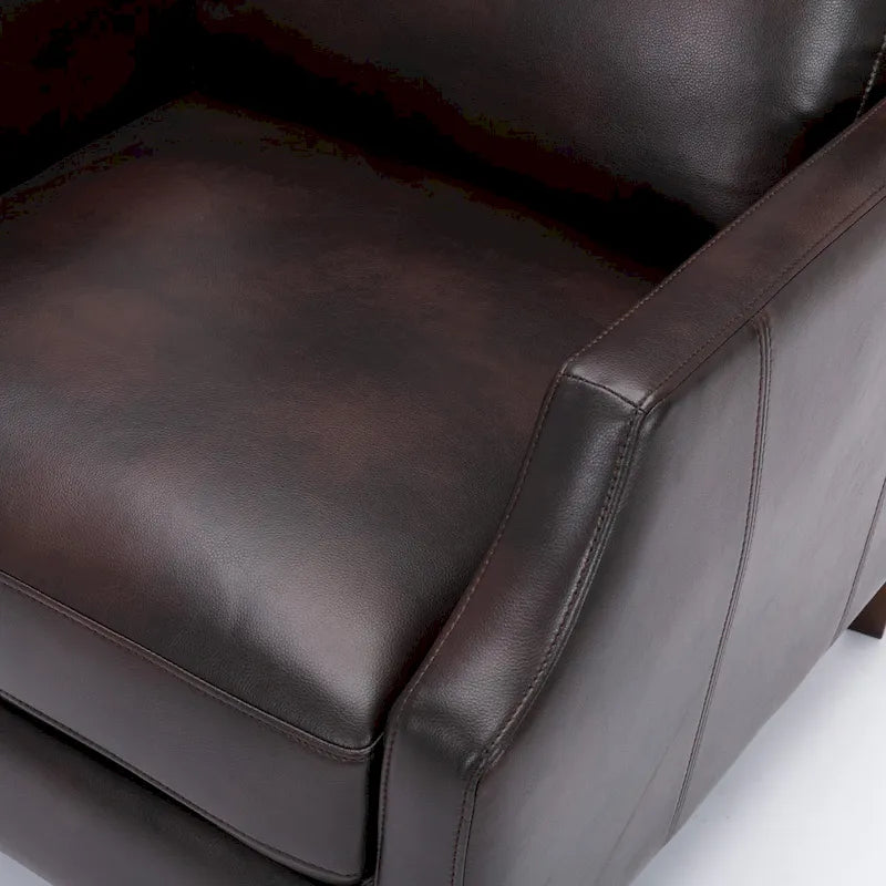 Fauteuil inclinable Brooklyn en similicuir à dossier poussoir de Greyson Living
