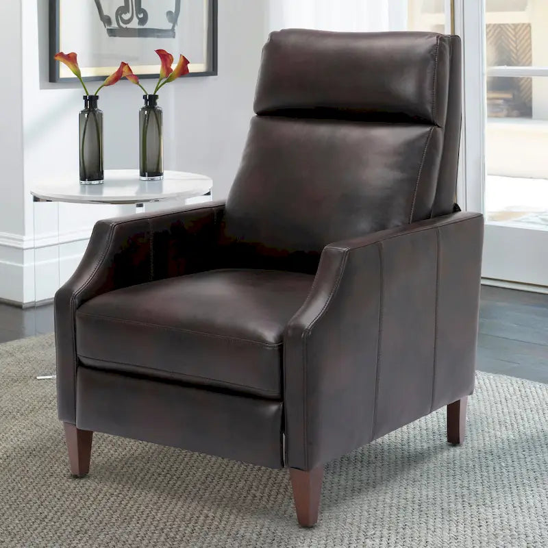 Fauteuil inclinable Brooklyn en similicuir à dossier poussoir de Greyson Living