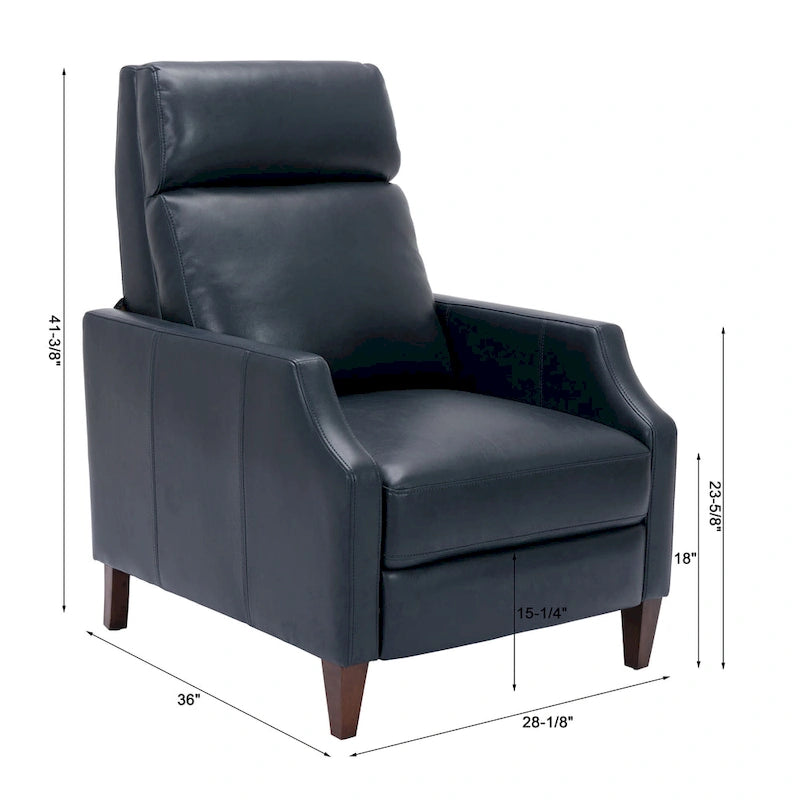 Fauteuil inclinable Brooklyn en similicuir à dossier poussoir de Greyson Living
