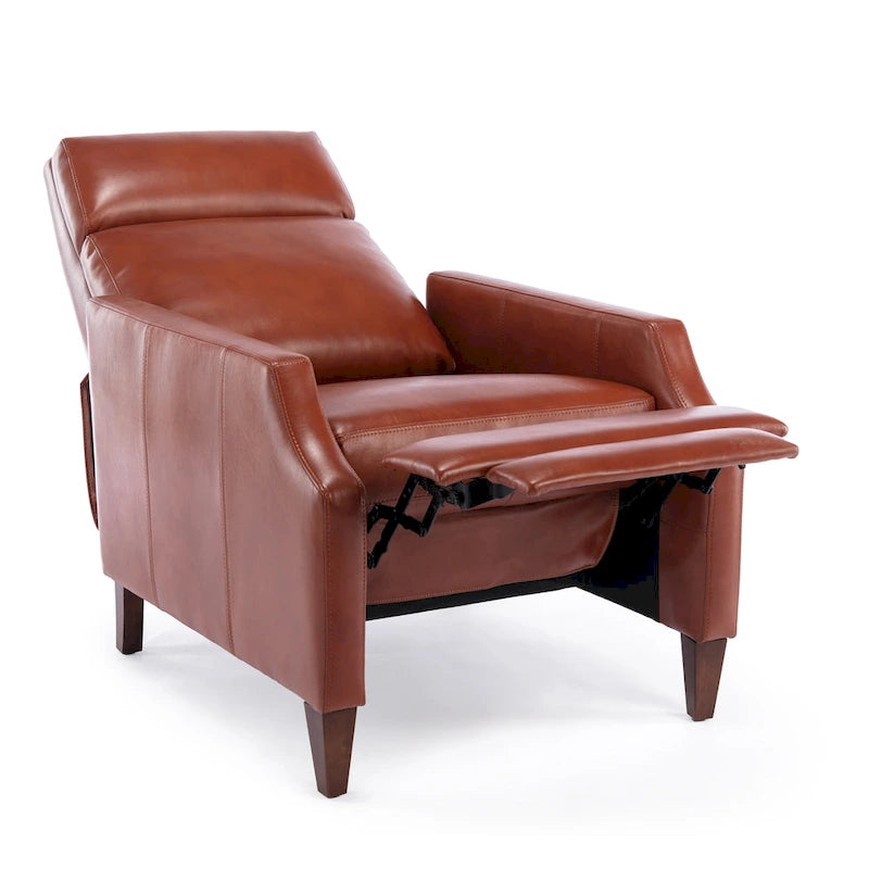 Fauteuil inclinable Brooklyn en similicuir à dossier poussoir de Greyson Living