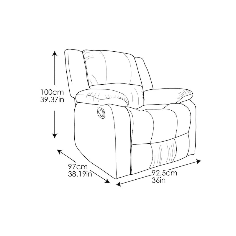 Relax A Lounger Porter Fauteuil Inclinable Manuel en Similicuir par iLounge