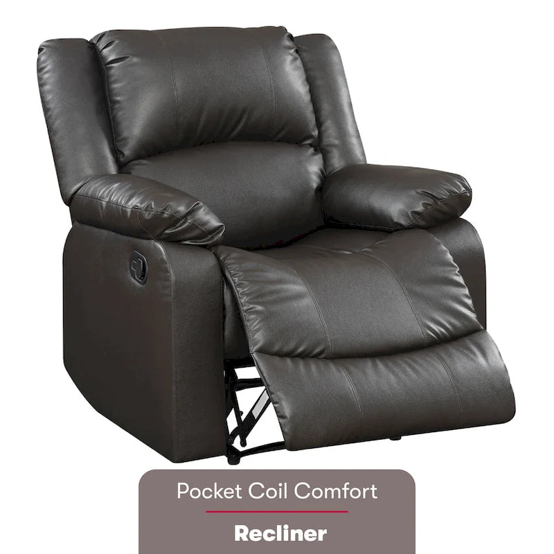 Relax A Lounger Porter Fauteuil Inclinable Manuel en Similicuir par iLounge