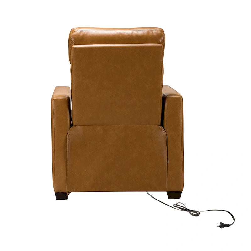 Alina Causeuse inclinable électrique en cuir véritable de 31,50 po de largeur avec port USB, ensemble de 2