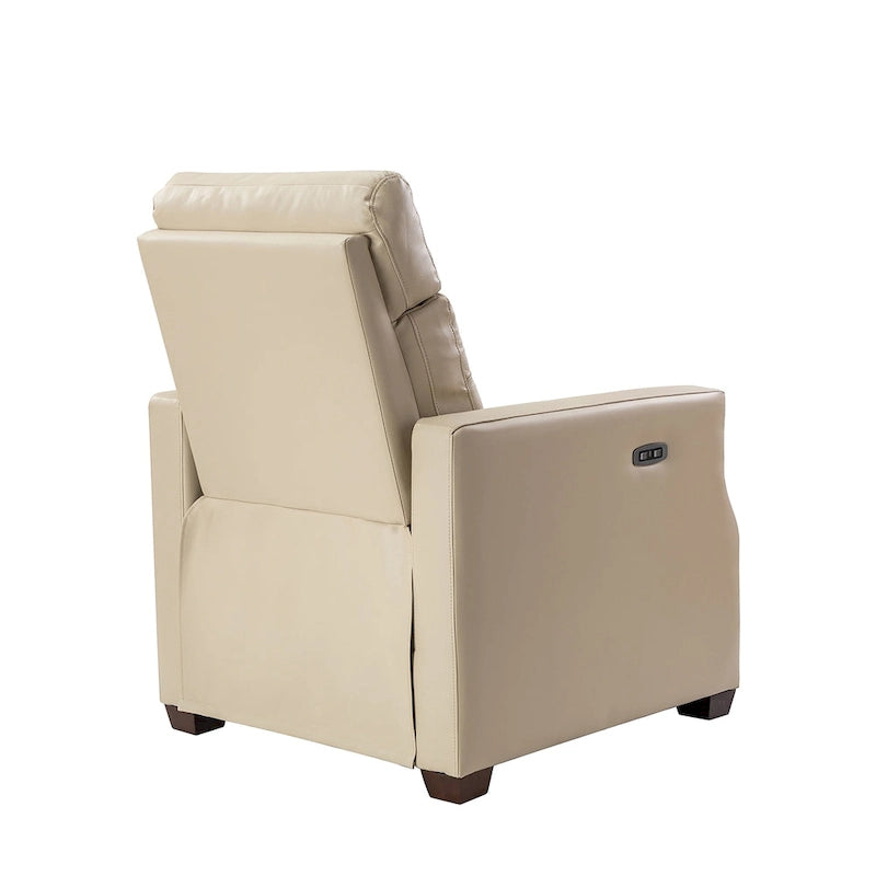 Alina Causeuse inclinable électrique en cuir véritable de 31,50 po de largeur avec port USB, ensemble de 2