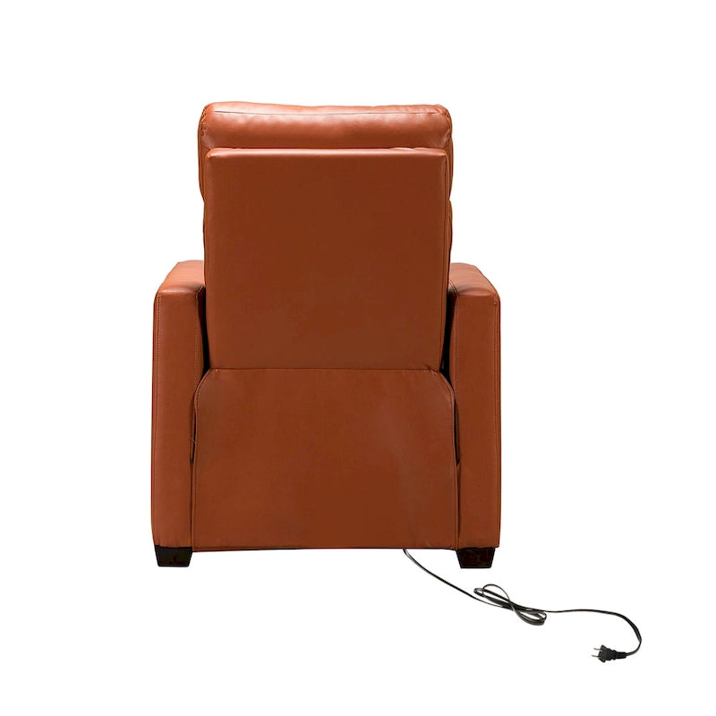 Alina Causeuse inclinable électrique en cuir véritable de 31,50 po de largeur avec port USB, ensemble de 2