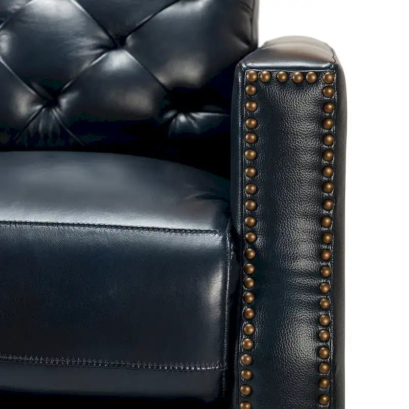 Alina Causeuse inclinable électrique en cuir véritable de 31,50 po de largeur avec port USB, ensemble de 2