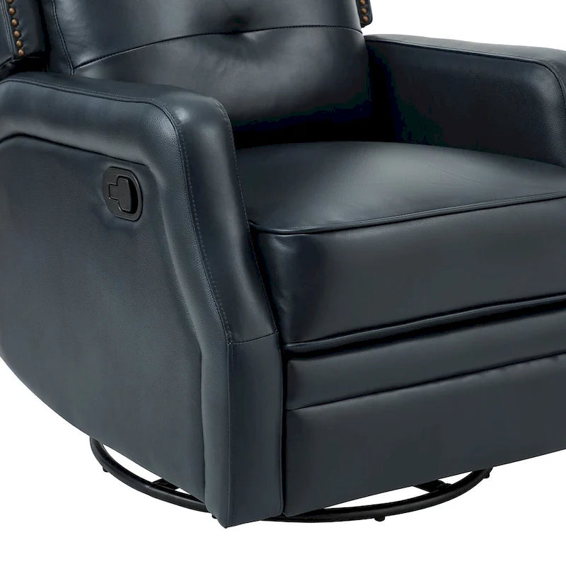 Ensemble de 2 fauteuils inclinables Beatriz pour salon avec base en métal