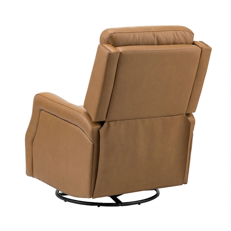 Ensemble de 2 fauteuils inclinables Beatriz pour salon avec base en métal