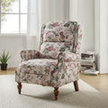Fauteuil inclinable manuel Terri Classic avec accoudoirs découpés et clous décoratifs pour salon par HULALA HOME