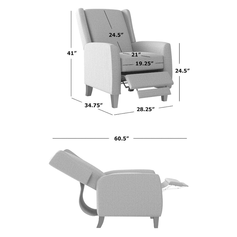 Fauteuil inclinable dossier poussoir Copper Grove Cori