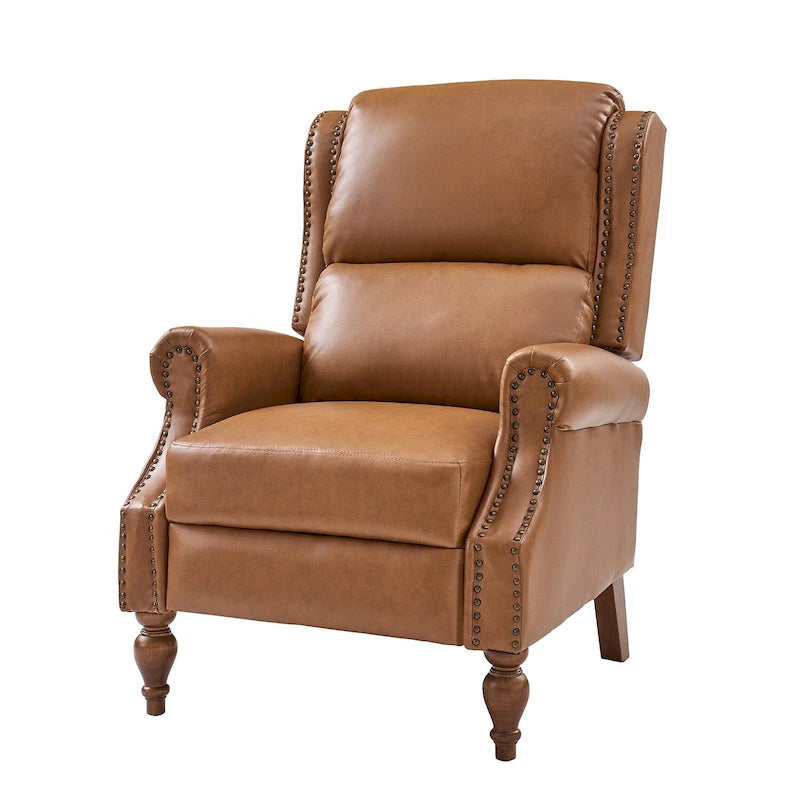 Fauteuil inclinable manuel en similicuir végétalien Terri par HULALA HOME