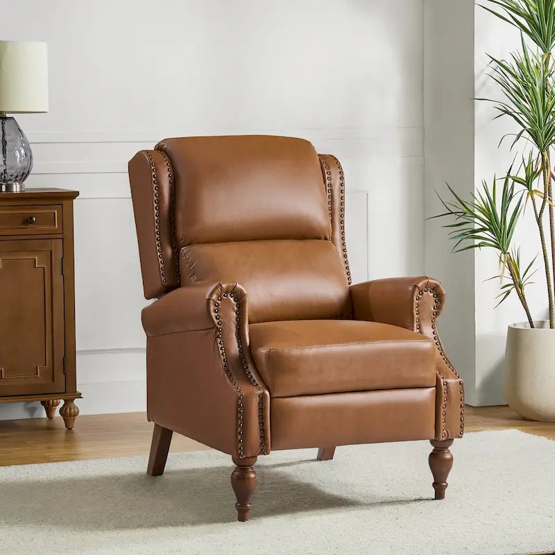 Fauteuil inclinable manuel en similicuir végétalien Terri par HULALA HOME
