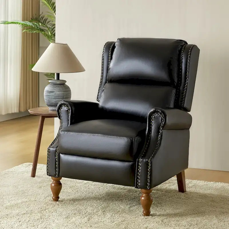 Fauteuil inclinable manuel en similicuir végétalien Terri par HULALA HOME