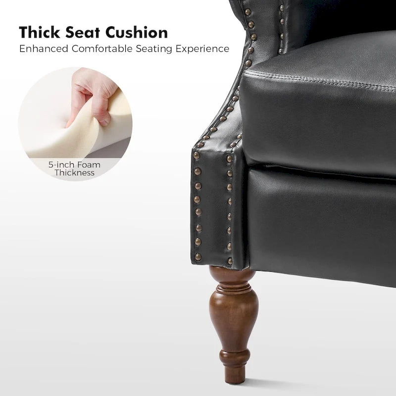 Fauteuil inclinable manuel en similicuir végétalien Terri par HULALA HOME