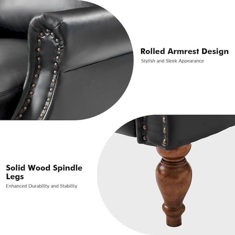 Fauteuil inclinable manuel en similicuir végétalien Terri par HULALA HOME