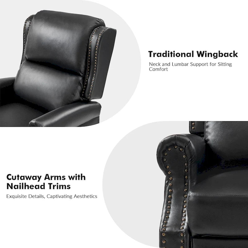 Fauteuil inclinable manuel en similicuir végétalien Terri par HULALA HOME