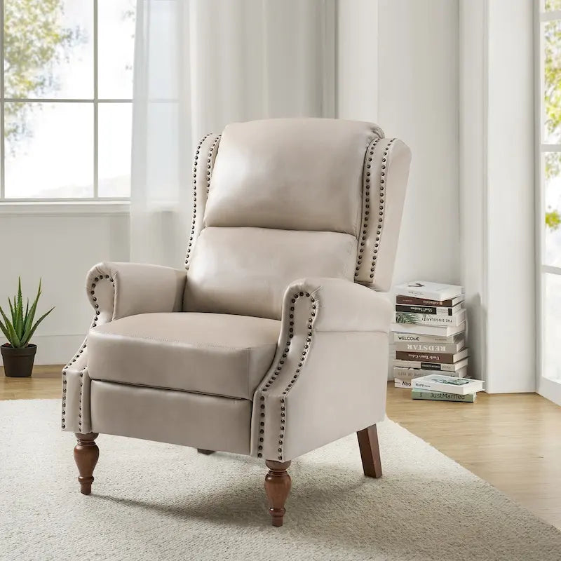 Fauteuil inclinable manuel en similicuir végétalien Terri par HULALA HOME
