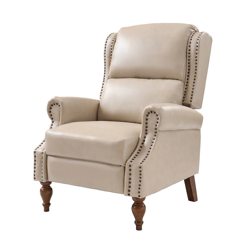 Fauteuil inclinable manuel en similicuir végétalien Terri par HULALA HOME