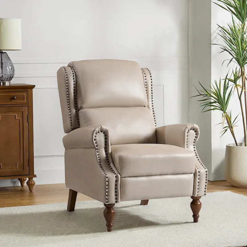 Fauteuil inclinable manuel en similicuir végétalien Terri par HULALA HOME