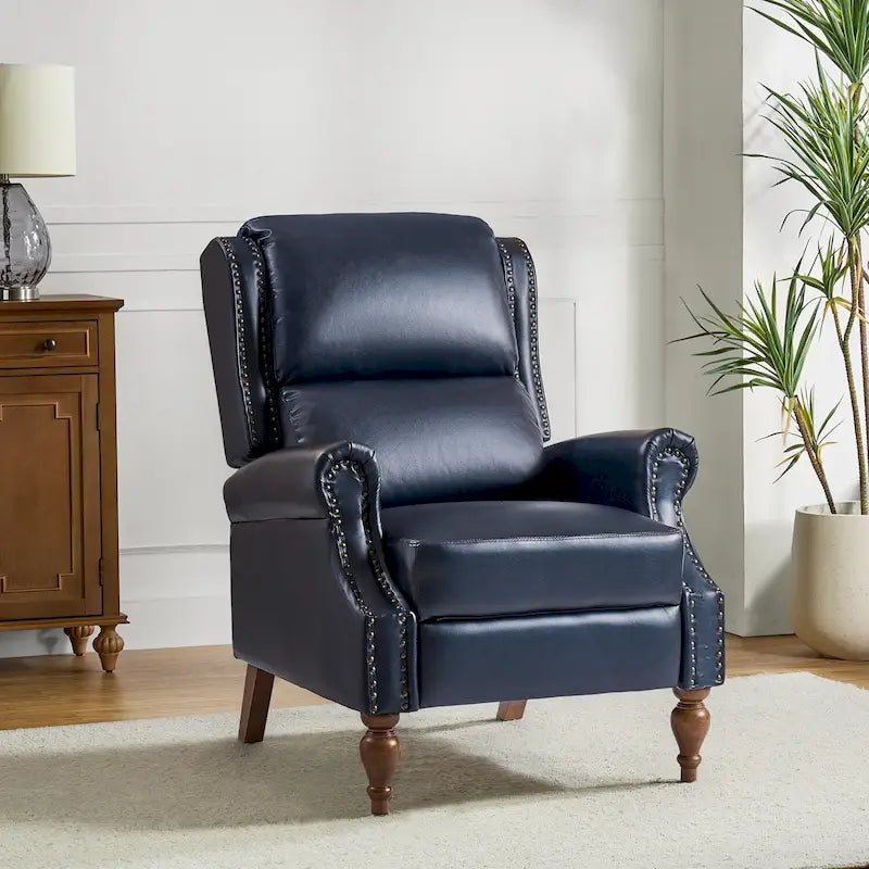 Fauteuil inclinable manuel en similicuir végétalien Terri par HULALA HOME