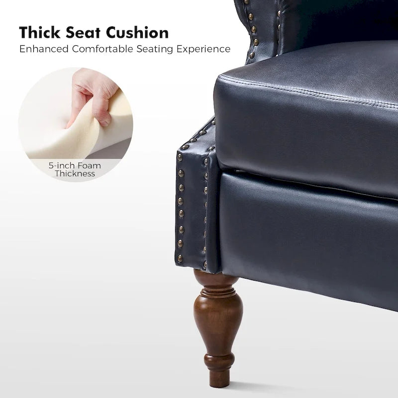 Fauteuil inclinable manuel en similicuir végétalien Terri par HULALA HOME