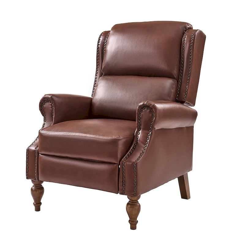 Fauteuil inclinable manuel en similicuir végétalien Terri par HULALA HOME