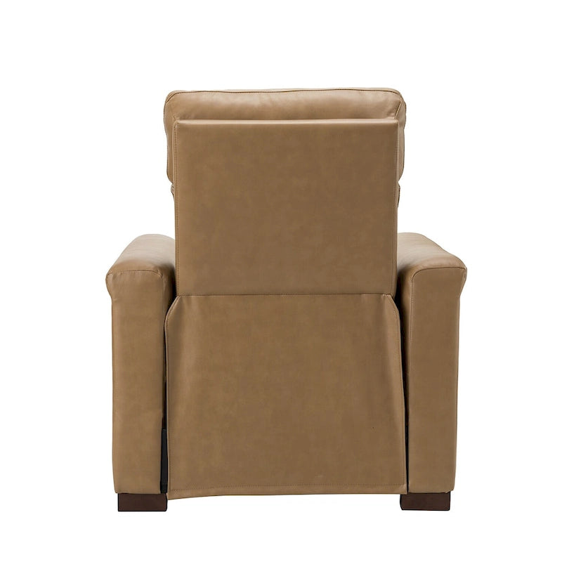 Fauteuil inclinable électrique Alicia de 34,65 po de large en cuir véritable au style classique contemporain avec port USB (ensemble de 2)