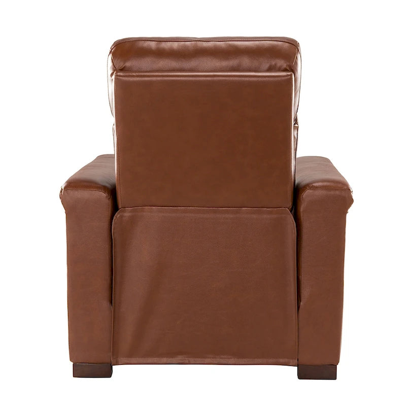 Fauteuil inclinable électrique Alicia de 34,65 po de large en cuir véritable au style classique contemporain avec port USB (ensemble de 2)