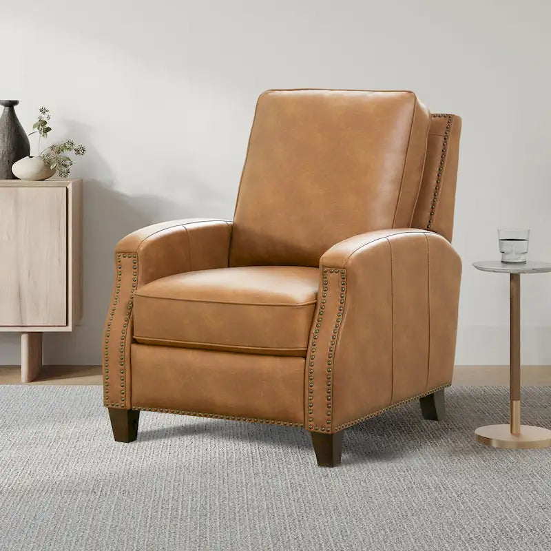 Fauteuil inclinable à dossier basculant en similicuir Julian par Greyson Living