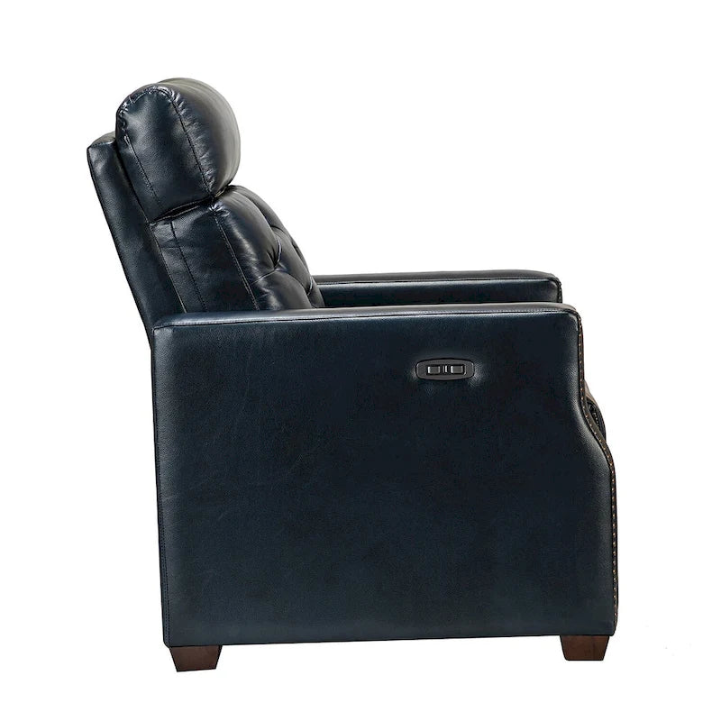 Fauteuil inclinable électrique Alina de 31,50 po de large en cuir véritable avec port USB