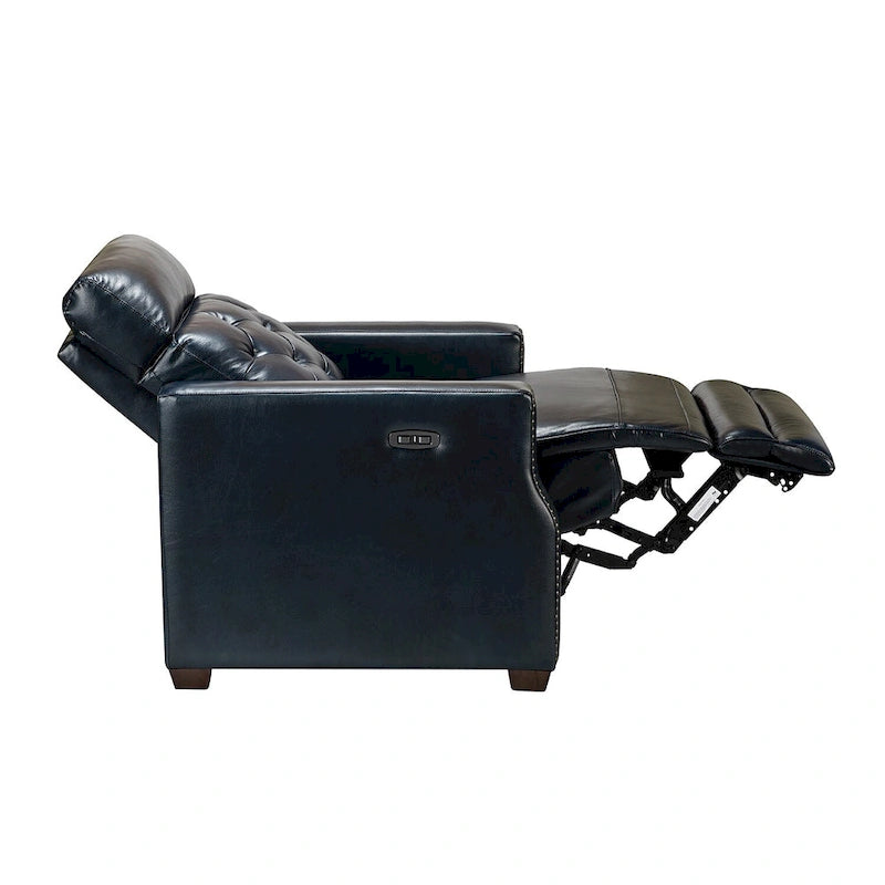 Fauteuil inclinable électrique Alina de 31,50 po de large en cuir véritable avec port USB