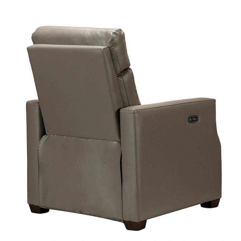 Fauteuil inclinable électrique Alina de 31,50 po de large en cuir véritable avec port USB
