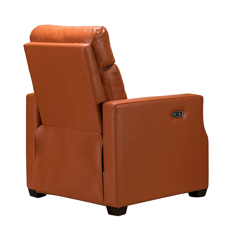 Fauteuil inclinable électrique Alina de 31,50 po de large en cuir véritable avec port USB