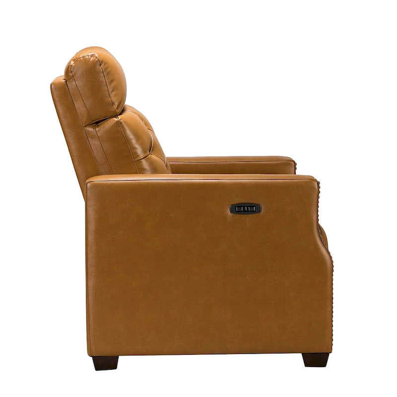 Fauteuil inclinable électrique Alina de 31,50 po de large en cuir véritable avec port USB