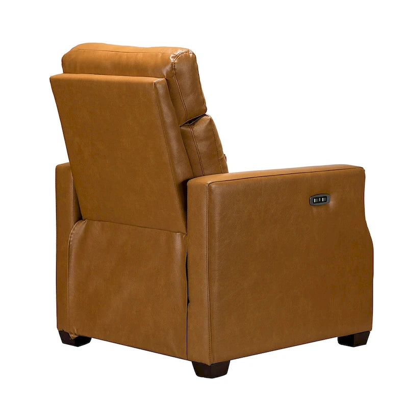 Fauteuil inclinable électrique Alina de 31,50 po de large en cuir véritable avec port USB