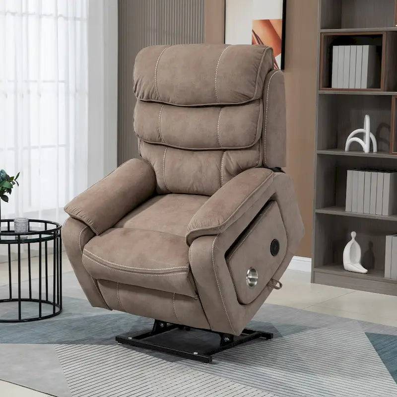 Fauteuil inclinable surdimensionné haut de gamme avec chargement sans fil, massage et chauffage