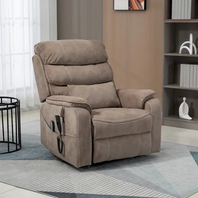 Fauteuil inclinable surdimensionné haut de gamme avec chargement sans fil, massage et chauffage