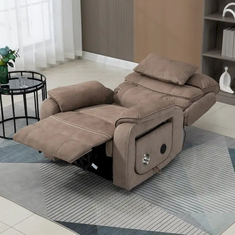 Fauteuil inclinable surdimensionné haut de gamme avec chargement sans fil, massage et chauffage