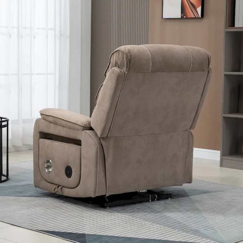 Fauteuil inclinable surdimensionné haut de gamme avec chargement sans fil, massage et chauffage