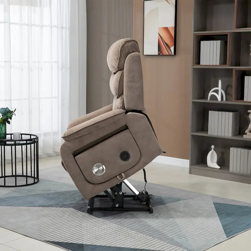 Fauteuil inclinable surdimensionné haut de gamme avec chargement sans fil, massage et chauffage