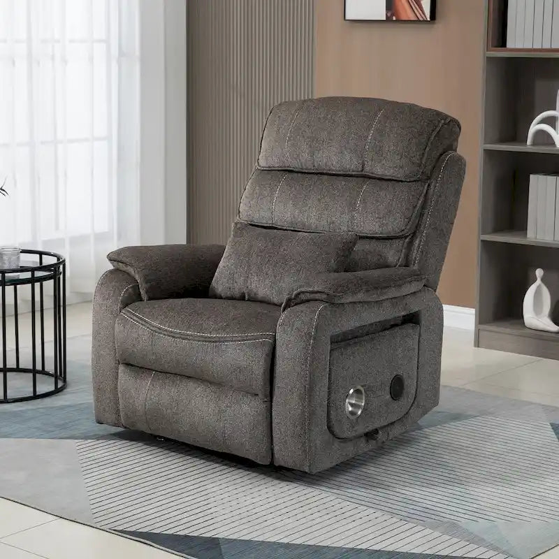 Fauteuil inclinable surdimensionné haut de gamme avec chargement sans fil, massage et chauffage