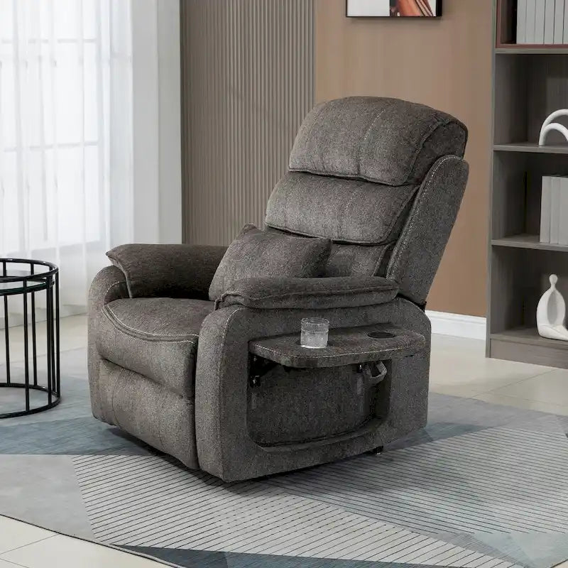 Fauteuil inclinable surdimensionné haut de gamme avec chargement sans fil, massage et chauffage