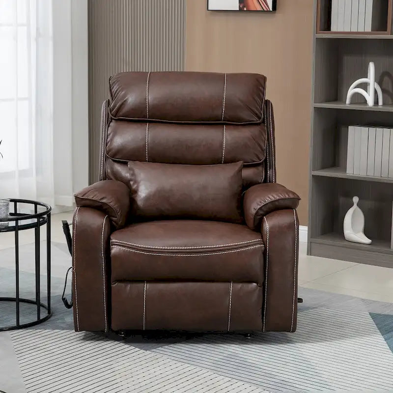 Fauteuil inclinable surdimensionné haut de gamme avec chargement sans fil, massage et chauffage